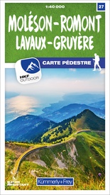 Wandelkaart 27 Moléson / Romont / Lavaux / Gruyère | Kümmerly & Frey