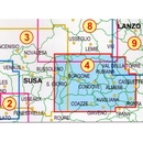 Wandelkaart 4 Bassa Valle Susa, Musinè, Val Sangone, Collina di Rivoli | Fraternali Editore
