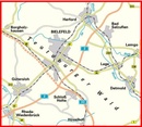 Fietsknooppuntenkaart 200406 ADFC Radwanderkarte Bielefeld und Umgebung | BVA BikeMedia