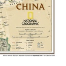 Wandkaart 20485 China, antiek, 76 x 59 cm | National Geographic