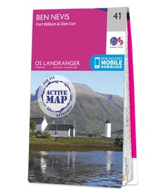 Wandelkaart - Topografische kaart 41 Landranger Active Ben Nevis / Fort William / Glen Coe | Ordnance Survey