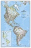 Wandkaart The Americas - Noord & Zuid Amerika, politiek, 60 x 94 cm | National Geographic