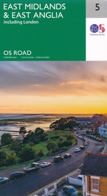 Wegenkaart - landkaart 5 OS Road Map East Midlands & East Anglia, including London | Ordnance Survey