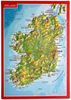 Ierland met reliëf