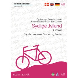 Fietskaart 7/8 Sydlige Jylland - Zuid Jutland (Denemarken) | Scanmaps