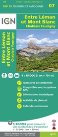 Fietskaart - Wandelkaart 75007 Entre Léman et Mont Blanc | IGN - Institut Géographique National