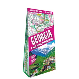 Wandelkaart - Wegenkaart - landkaart Adventure map Georgië - Kaukasus - Caucasus | TerraQuest