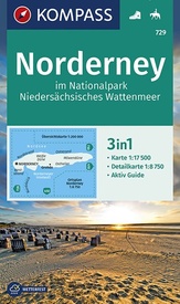 Wandelkaart 729 Insel Norderney | Kompass