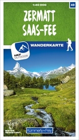 Wandelkaart 49 Zermatt / Saas-Fee | Kümmerly & Frey