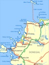 Topografische kaart - Wandelkaart 1 Discovery Donegal (NW) | Ordnance Survey Ireland