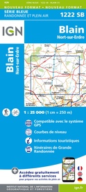 Wandelkaart - Topografische kaart 1222 SB - Serie Bleue Blain - Nort-sur-Erdre | IGN - Institut Géographique National