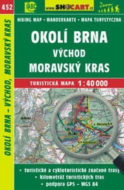 Wandelkaart 452 Okolí Brna východ, Moravský Kras | Shocart