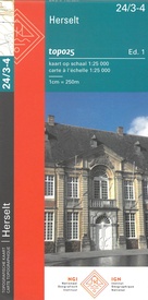 Wandelkaart - Topografische kaart 24/3-4 Topo25 Herselt | NGI - Nationaal Geografisch Instituut