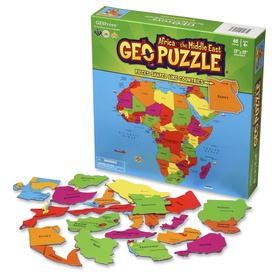 Kinderpuzzel GeoPuzzle Africa and the Middle East - Afrika en het Midden Oosten | GEOtoys