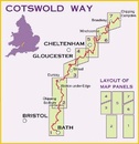 Wandelkaart Cotswold Way | Harvey Maps