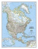 Wandkaart Noord Amerika, politiek, 60 x 77 cm | National Geographic