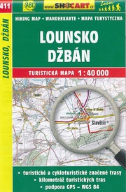 Wandelkaart 411 Lounsko, Džbán -  Laun | Shocart