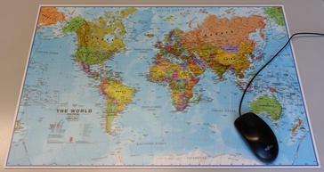 Bureau Onderlegger - Muismat Mousepad world | Maps International