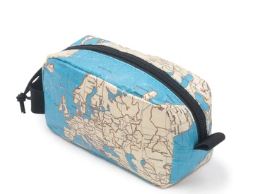 Toilettas met wereldkaart - Map Dopp Kit | Kikkerland