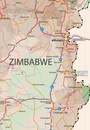 Wegenkaart - landkaart Zimbabwe | Infomap