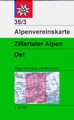 Wandelkaart 35/3 Alpenvereinskarte Zillertaler Alpen - Ost | Alpenverein