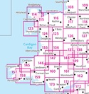 Overzicht wandelkaarten / topografische kaarten Wales Ordnance Survey 1:50.000