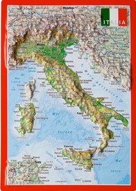 Ansichtkaart Italië reliëfpostkaart | GeoRelief