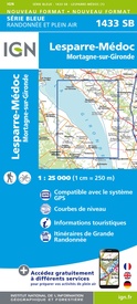 Wandelkaart - Topografische kaart 1433 SB - Serie Bleue Lesparre-Médoc | IGN - Institut Géographique National