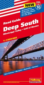 Wegenkaart - landkaart 10 Deep South USA, Mississippi Valley & Gulf of Mexico | Hallwag