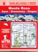 Wandelkaart 08 Monte Rosa | L'Escursionista editore