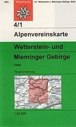 Wandelkaart 4/1 Alpenvereinskarte Wetterstein und Mieminger Gebirge - West | Alpenverein