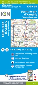 Wandelkaart - Topografische kaart 1530 SB - Serie Bleue Saint-Jean-d'Angély | IGN - Institut Géographique National