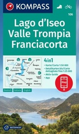 Wandelkaart 106 Lago d'Iseo - Valle Trompia - Franciacorta | Kompass