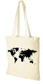 Tas Tote bag Wereld Naturel | Craenen