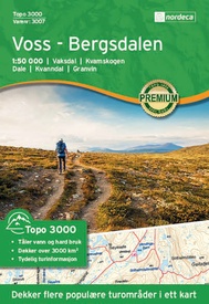 Wandelkaart 3007 Topo 3000 Voss-Bergsdalen | Nordeca