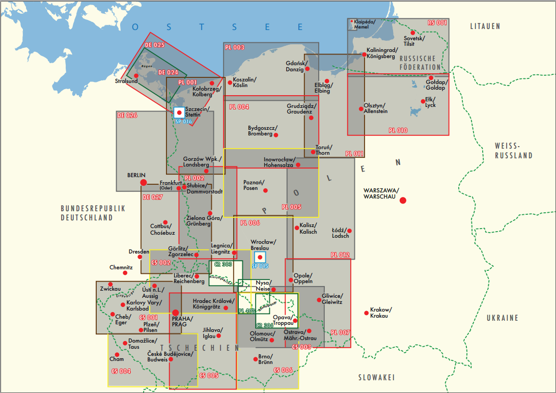 Overzicht wegenkaarten Hofer Verlag