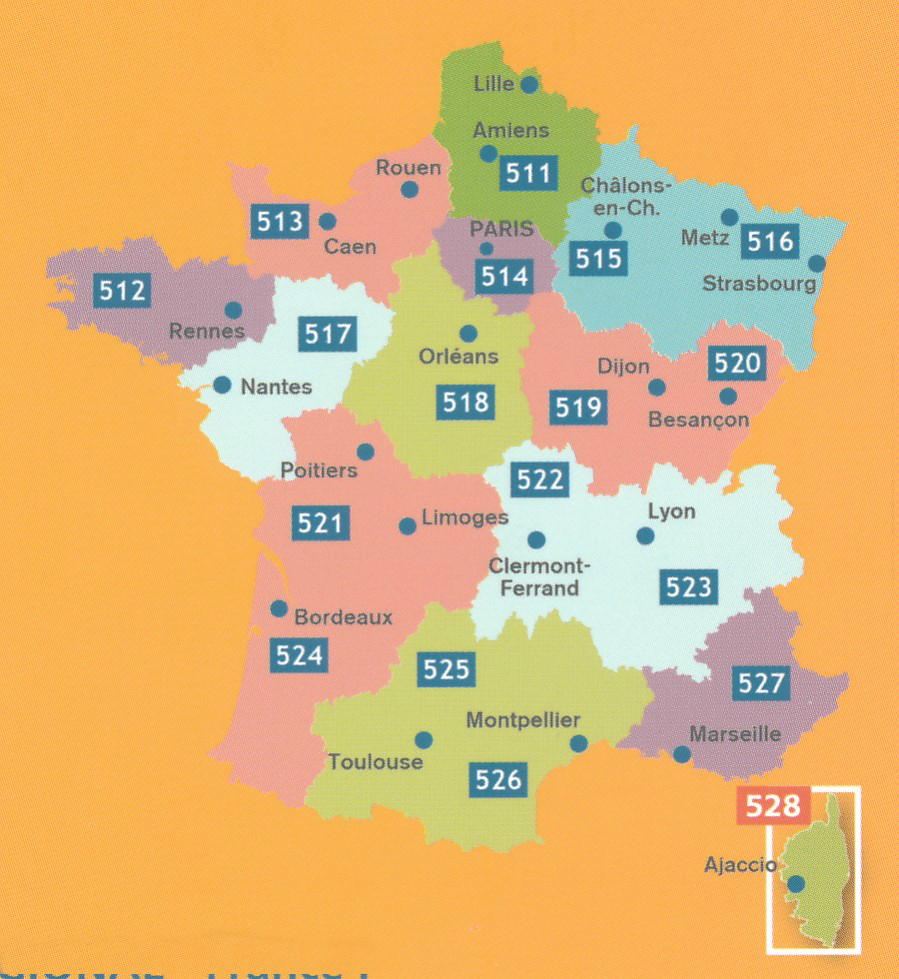 Overzicht Michelin Regional 1:200.000