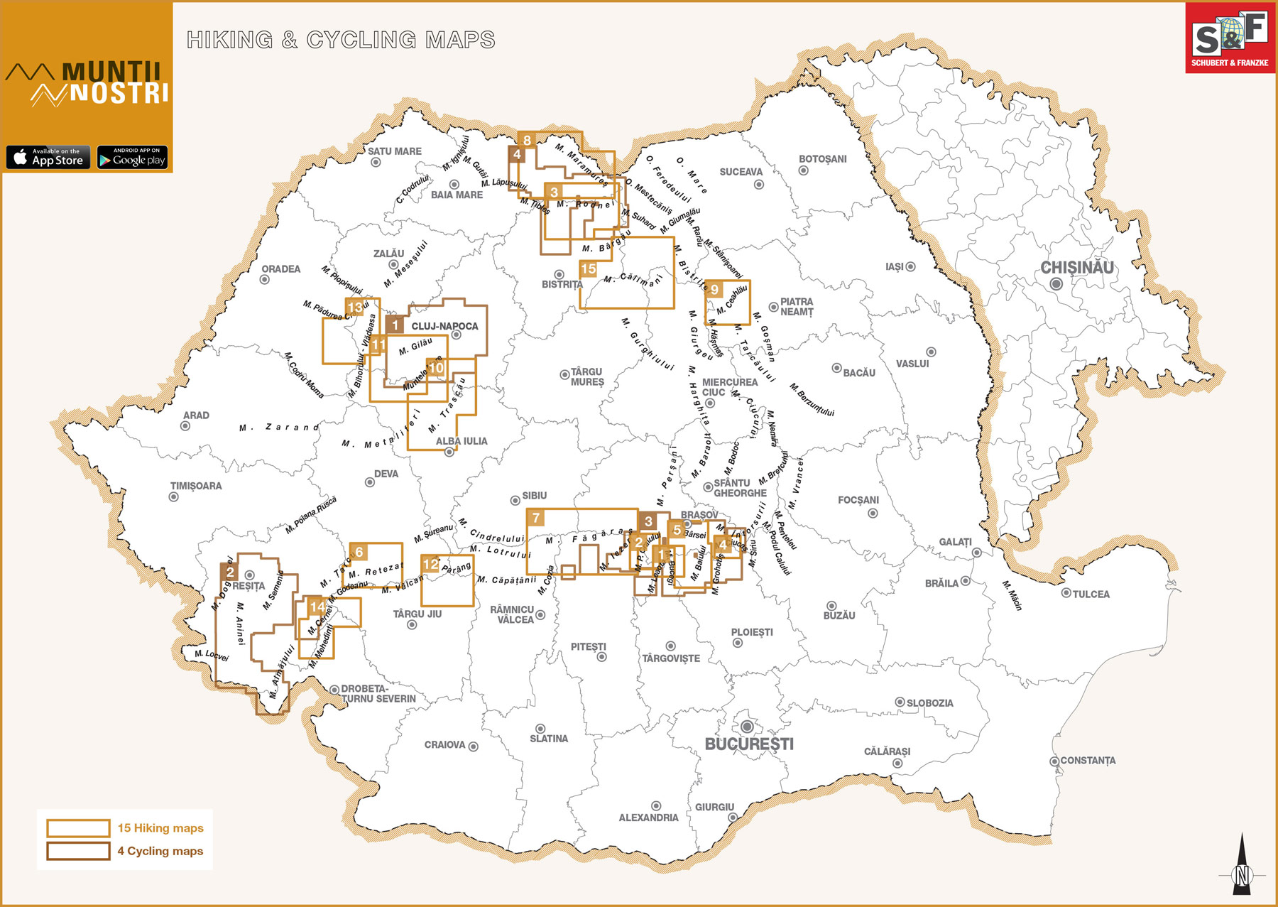 Wandelkaarten Muntii Nostri