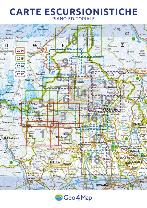 Overzicht wandelkaarten Geo4Map