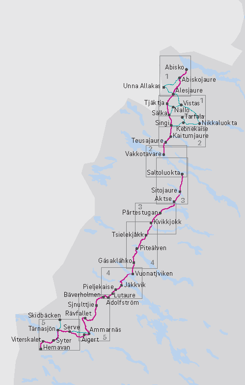 Wandelkaarten Kungsleden Outdoorkartan