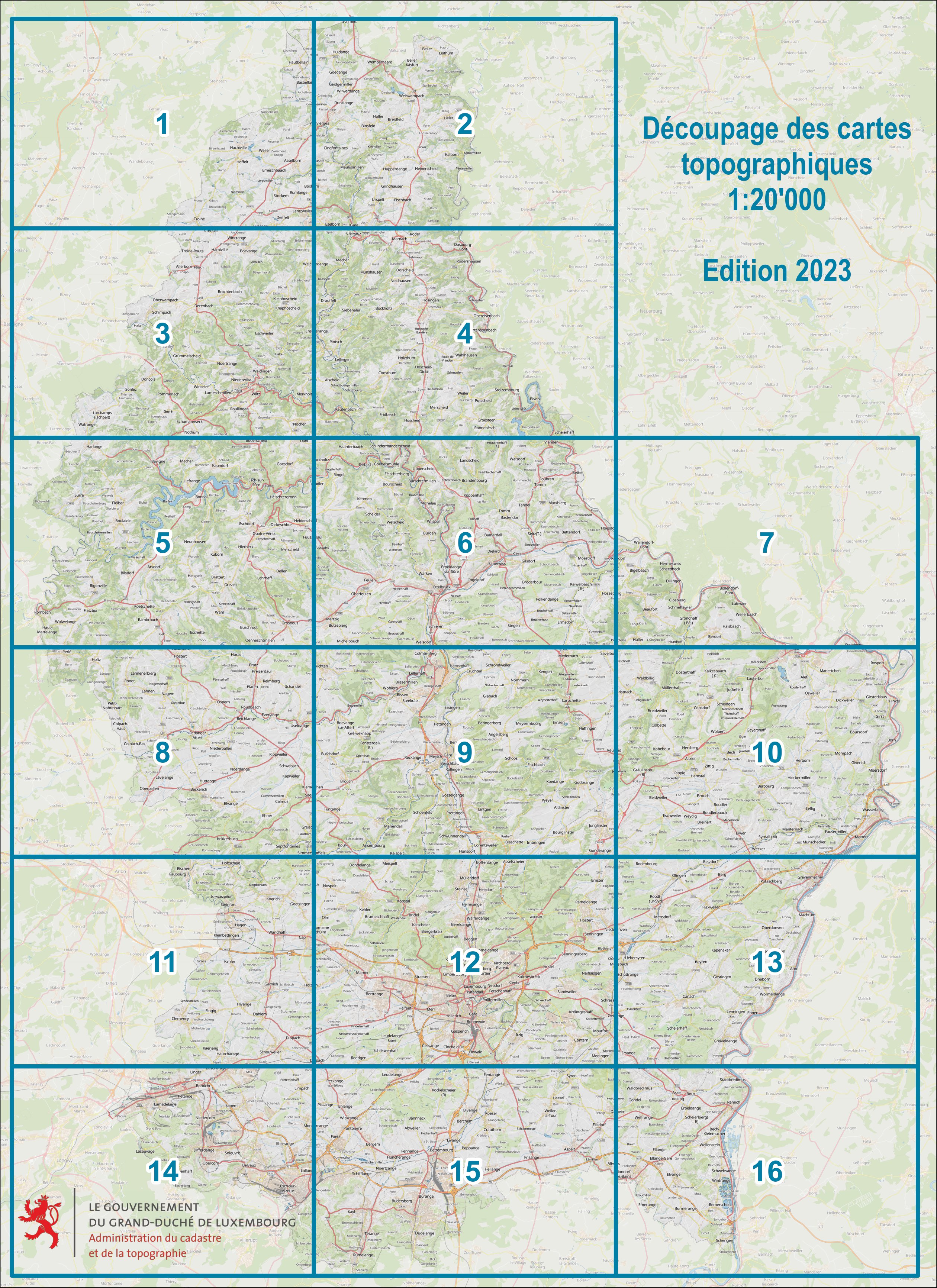 Overzichtskaart CT 1:20.000 Luxemburg