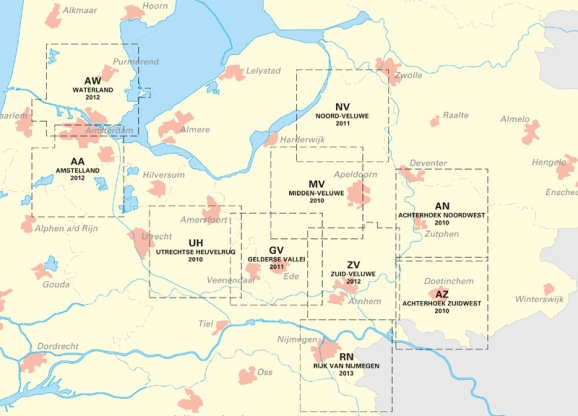 Overzicht Wandelkaarten Trage paden 1:25.000