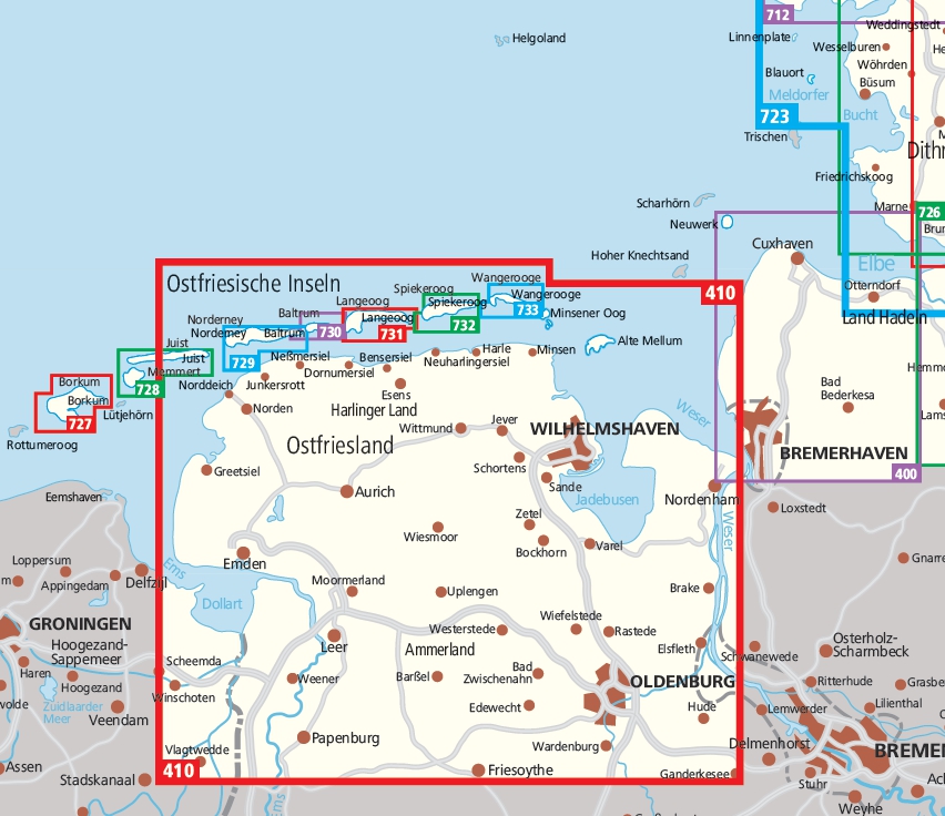 Wandelkaarten Duitse Noordzeekust